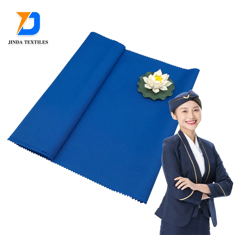 Jinda Chinese Supplier Cotton/Tc/CVC Solid Dyed Twill Uniform Fabric