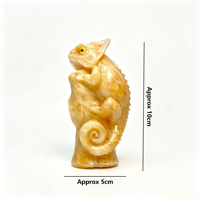 Vente en gros de figurines de caméléons en cristal de 10 cm, sculptures d'animaux reptiles, statues de lézards pour la décoration de la maison et les cadeaux