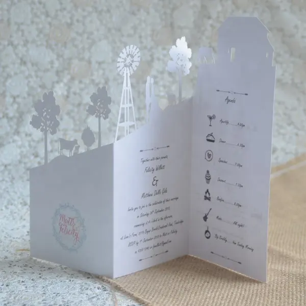 Cartões feitos à mão 3d pop up, cartões de saudações personalizados, aniversário de formatura de casamento com envelope para todos os ocasiões