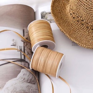 Pelotes <span class=keywords><strong>de</strong></span> fil tissé en <span class=keywords><strong>raphia</strong></span> Nuanda Textile, kits <span class=keywords><strong>de</strong></span> crochet faits main en coton-herbe pour l'été, motif blanchi, usine Baoding - Product Image 1