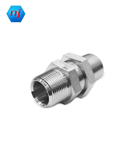 Raccords hydrauliques NPT haute pression en acier inoxydable, connecteur hydraulique mâle NPT, adaptateur droit traversant NPT - Product Image 2