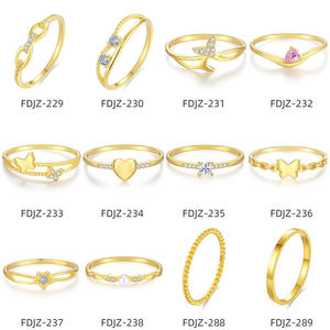 Anillo Apilable de Plata de Ley 925 con Baño de Oro de 18K y Rodio para Mujer, Joyería de Moda, Anillos de Compromiso y Boda para Fiesta - Product Image 2