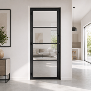 Porte en verre encadrée, design moderne en fer forgé, sur mesure pour la décoration intérieure de la maison - Product Image 3