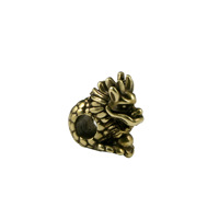 Laiton rétro perle EDC couteau pendentif Dragon perle bijoux accessoires Dragon bricolage