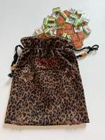 Sacs de Mahjong Personnalisés à Imprimé Léopard et Perles Brodées, Sac en Tissu Portable pour les Tuiles de Mahjong Américain, Accessoires de Jeu, OEM