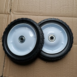 ล้อเลื่อนยางกลวง 7x1.5 นิ้ว ลูกปืน สำหรับงานอุตสาหกรรม สีเทา ลายดอกยางแน่น - Product Image 2
