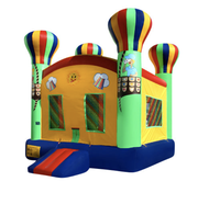 Château gonflable commercial à thème montgolfière pour enfants, idéal pour la location événementielle