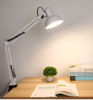 Lampe de bureau LED moderne et écologique à piles, avec bras long réglable, respectueuse des yeux, idéale pour l'apprentissage, la lecture, la manucure et la créativité