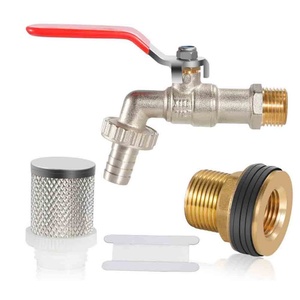 Garden Brass Fitting with Filtre 1/2" IBC Water Tank <b>Tap</b> Garden Hose Thread Faucet IBC Tank <b>Valve</b> Hose Connector - Product Image 1