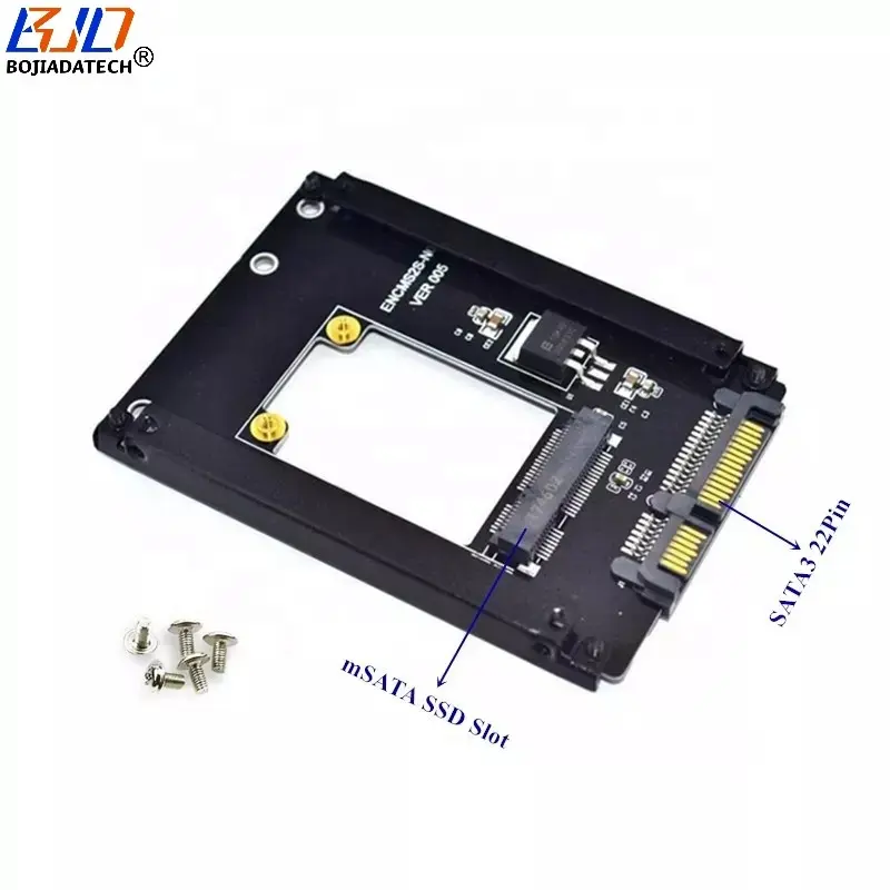 MSATA Mini SATA SSD Adattatore SATA 3.0 Carta Della Colonna Montante 6Gbps per 2.5 "SSD MSATA