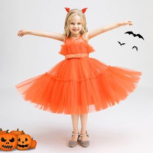 Nuevo Vestido de Tutú Naranja para Niña, Moda RTS, Otoño, Halloween, para Fiesta - Product Image 5