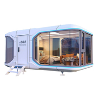 Maison intelligente moderne et écologique Capsule préfabriquée complète pour chambre à coucher ou villa avec fonctionnalités intelligentes et activité paysagère
