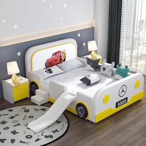 Ensemble de lit JINS moderne avec garde-corps en bois massif capitonné extensible pour garçons, filles et adolescents, meubles de chambre à coucher - Product Image 3