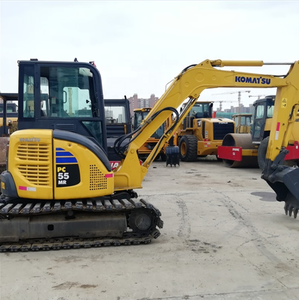 Miniexcavadora hidráulica Komatsu PC55MR de 5,5 toneladas usada, engranaje de segunda mano sobre orugas, motor de excavación de movimiento de tierras, caja de cambios, bomba de Motor PLC - Product Image 2