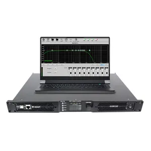 Control de software multifuncional Clase D Equipo de audio profesional digital Función FIR Dsp Amp Amplificador de 800 vatios