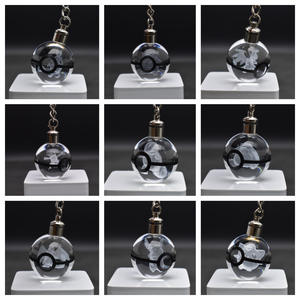 3D grabado Animal LED noche luz único 3D Animal diseño <span class=keywords><strong>bola</strong></span> de cristal colgante joyería coleccionable - Product Image 6