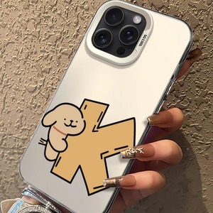 Vui Những Người Yêu Thích Con Chó Con In Ấn Mạ Điện Bạc Key TPU PC Điện Thoại Di Động Bìa Trường Hợp Đối Với <span class=keywords><strong>iPhone</strong></span> 8 XS Max 11 12 13 14 15 16 17 Không Khí - Product Image 4