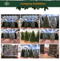 Superbe sapin de Noël artificiel en PVC épais et magnifique, motif nouveau, pour intérieur et extérieur, 1,5m-3m, personnalisable