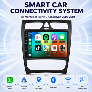 Écran de lecteur DVD radio 10 pouces Android Navigation tactile multimédia stéréo pour Mercedes Benz Classe C CLK <span class=keywords><strong>2002</strong></span> 2004 - Product Image 1