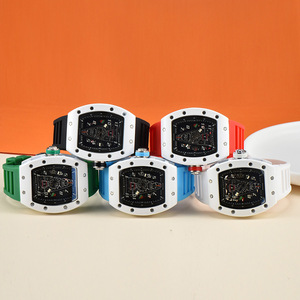 2024 Top Brand Luxury <strong>Fashion</strong> Hollow Out Quartz <strong>Watch</strong> Richard Men Sport Waterproof Silicone <strong>Watch</strong> With Pointer Display - Product Image 6