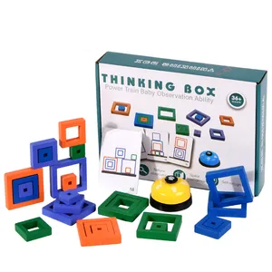 Hot Sale Wooden Puzzle with Flash Matching Game Wooden Thinking Box Kids Right Brain Training Toy Montessri Educational Toys