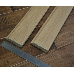 Rodapié de madera de roble <span class=keywords><strong>blanco</strong></span> Chapado en madera real, rodapié de madera real de ingeniería a precio de fábrica, muy <span class=keywords><strong>barato</strong></span> - Product Image 4