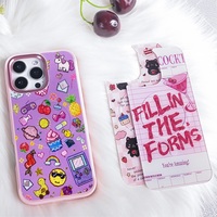 Coque de téléphone à panneau arrière magnétique remplaçable pour Iphone17/17pro/17promax/17air avec le motif coloré de dorure