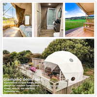 Igloo de jardin en PVC transparent de luxe pour l'extérieur, tente dôme géodésique de 8m pour glamping