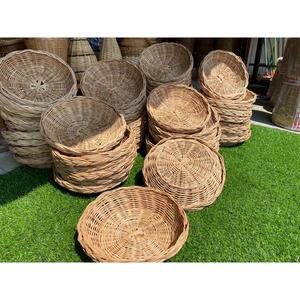 Panier en rotin authentique vietnamien tissé à la main, plateau en osier traditionnel, panier de rangement, fournisseur de décoration artisanale pour la maison - Product Image 3
