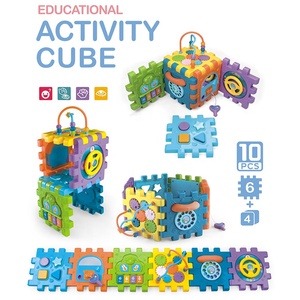 6 Bên Đồ Chơi Học Tập Âm Nhạc Khối Hình Dạng SORTER Bead Mê Cung Bánh Trò Chơi 3D Tự Làm Bé Hoạt Động Cube - Product Image 2