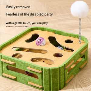 Juguete Clásico para Gatos de Sisal y Madera, el Más Vendido, Poste Rascador, Laberinto para Excavar, para Gatitos y Mascotas, Empaquetado en Cartón - Product Image 5