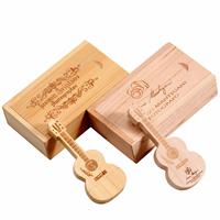 Clé USB 3.0 de grande capacité en forme de guitare métallique avec logo et couleur personnalisés pour cadeaux promotionnels