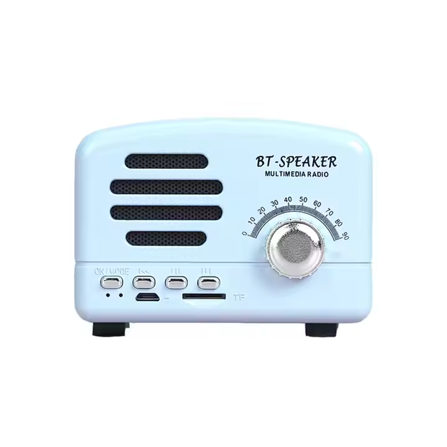 Factory Price Desktop Small Outdoor Music Players Support USB TF Card Mini Portable BT Retro Wireless Speaker With FM Radio BT01