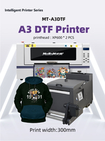 MOOTOOM Petite Machine d'Impression DTF A3 Imprimante DTF A3 30cm XP600 pour T-shirts avec Machine de Secouage et Séchage de Poudre