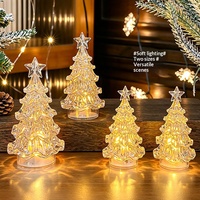 ML QBSDS-144 LED Leuchtender Fünf-Sterne-Weihnachtsbaum Nachtlicht Plastik-Dekoration Stimmungslicht Tischdekoration