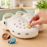 Breloques de chaussures en PVC souple série Fleurs Mignonnes pour sabots et sandales, décorations DIY, vente en gros, breloques de sabots en PVC écologiques, logo personnalisé