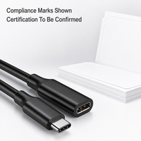 Kabel Ekstensi USB 3.2 Tipe C OEM ODM dengan 20Gbps 100W PD dan Dukungan 4K 60Hz untuk Laptop, Docking Station, dan Monitor