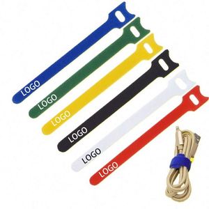 Bridas para Cables Reutilizables Autoadhesivas, Correas de Gancho y Bucle Mágicas para Organizar Cables, Bridas de Nailon Negras - Product Image 1