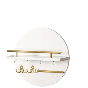 Retro wooden wall-mounted <b>shelf</b>, living room background wall decoration <b>shelf</b>, wooden entryway key storage rack - Product Image 1