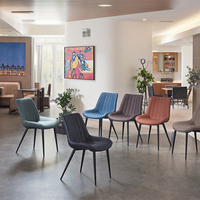 Meubles de salle à manger, meubles de salon, chaises modernes avec structure en métal, couleurs personnalisables, chaises en cuir PU pour salle à manger