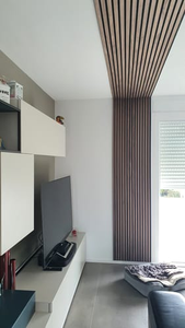 Pannelli Acustici a Parete Moderni in Fibra di Poliestere <span class=keywords><strong>MDF</strong></span>, Fonoassorbenti, Eco-Friendly, a Doghe, Design 3D, Grafico, NRC 80%, 2400x600mm <span class=keywords><strong>2</strong></span> - Product Image 5