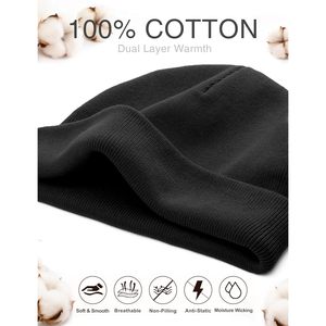 Gorro de Punto Unisex de Algodón, 52-58cm, Gorro de Invierno para Hombre y Mujer, Gorro Cálido Informal - Product Image 6