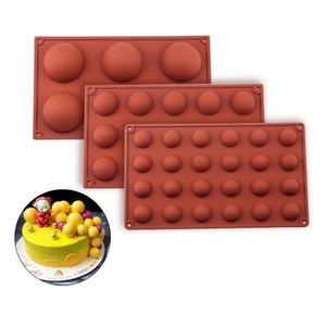 Hot Selling Custom 6 Holes Nonstick Semi Sphere <b>Silicone</b> Mold DIY <b>Baking</b> Mold Cake <b>Baking</b> Tool <b>Silicone</b> Chocolate Cake Mold - Product Image 1