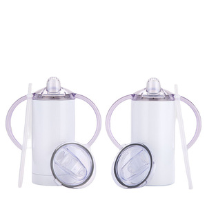 Gobelet de sublimation de bureau de 12 oz, mugs de voyage avec paille, écologiques, en acier inoxydable, isolés sous vide, vierges, cadeaux, style américain - Product Image 5