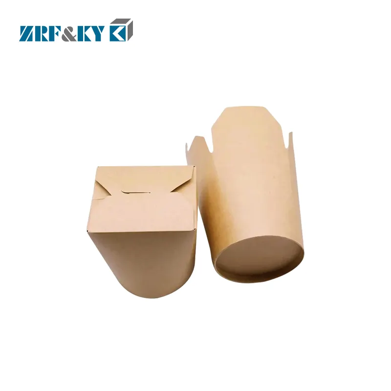 Scatola di imballaggio in carta riciclabile con fornitore diretto di fabbrica modello personalizzabile scatola Kraft marrone per uso alimentare