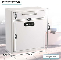 Boîte en métal blanc durable au design moderne pour extérieur, avec serrure intelligente et revêtement en poudre, pour boîte aux lettres commerciale avec application POST