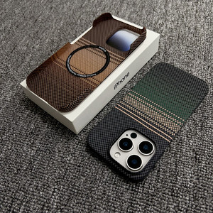 Ốp lưng đ<span class=keywords><strong>i</strong></span>ện thoạ<span class=keywords><strong>i</strong></span> iPhone 12 13 14 15 16 Pro Max 17 Air, chất liệu PC cứng, họa tiết sợ<span class=keywords><strong>i</strong></span> carbon, hỗ trợ sạc không dây từ tính, mỏng, nửa thân - Product Image 1