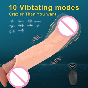 Dildo Extender Penis vergrößerung Wieder verwendbare Kondome Silikon Große gepunktete Penis hülle mit fester Eichel Verzögerung Ejakulation - Product Image 6