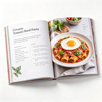 Cetak Buku Masak Sampul Keras Kustom OEM, Pencetak Buku Resep, Cetak Buku Resep Amerika untuk Dijual