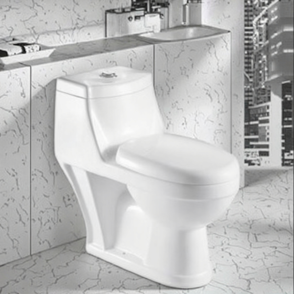 K-9029 Dual-Flush White One-Piece Ceramic Toilet for Hotels Office Buildings P-Trap S-Trap Sanitary Ware Suite